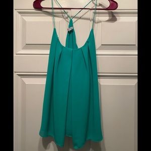 Naked Zebra teal top - Size Medium